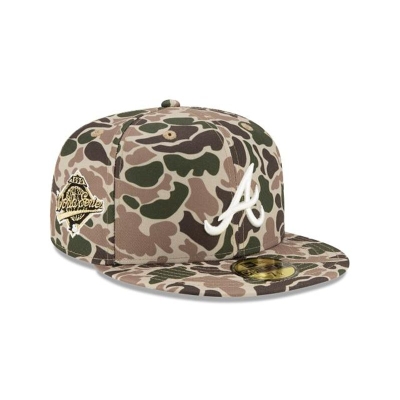 Sapca New Era Atlanta Braves MLB Duck Camo 59FIFTY Fitted - Verzi